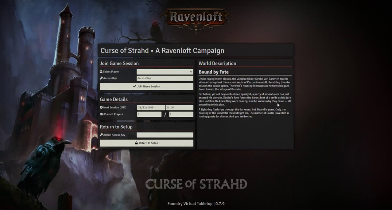 Foundry VTT • Curse of Strahd • Game Environment [WIP]