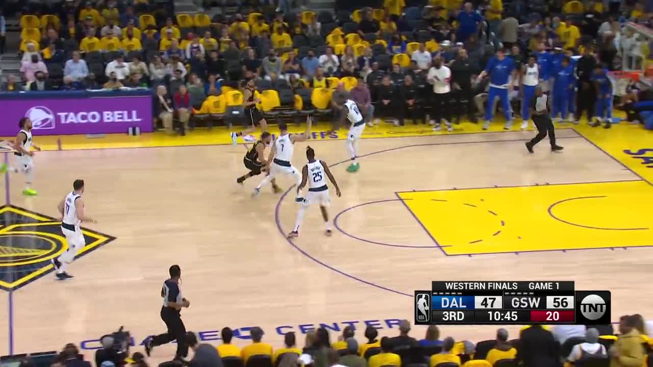 Highlight Luka tries to fake Looney out; Looney is too slow and unathletic to bite on it
