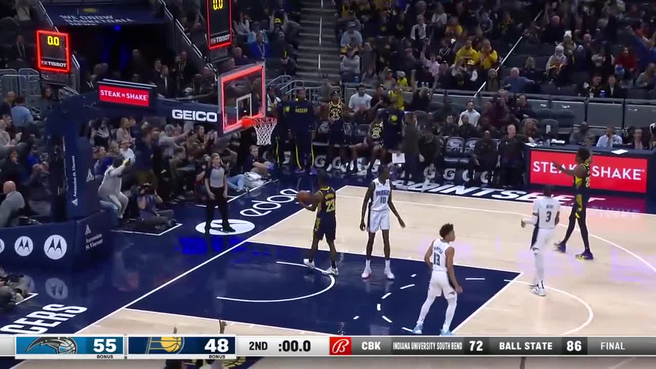 Highlight] Tyrese Haliburton drains the half-court three to end the first  half! : r/nba
