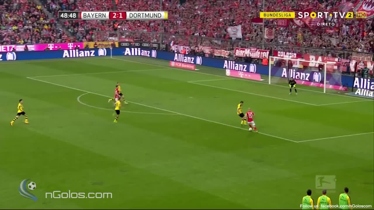 動画 ドルトムント戦でロッベンが十八番のカットインからいつものゴールを決めるwww Japan Stars Info