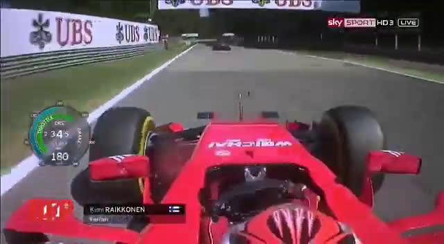 Watch Kimi Raikkonen Race Overtakes And Ferrari Onboard With Telemetry 2015 Italian Gp