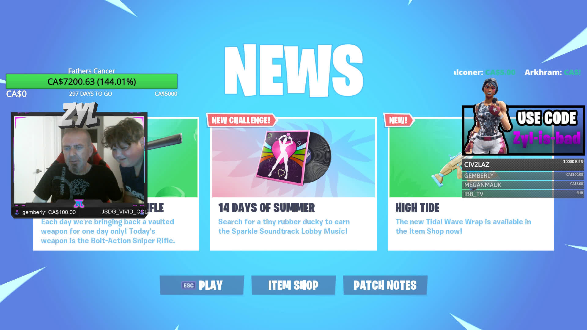 Kid is streaming ten plus hours a day to raise money for his father ...