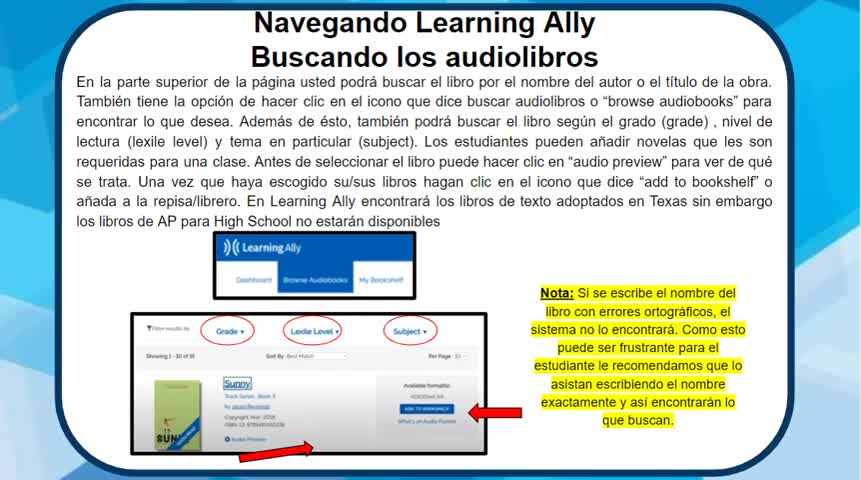 Learning Ally en Español