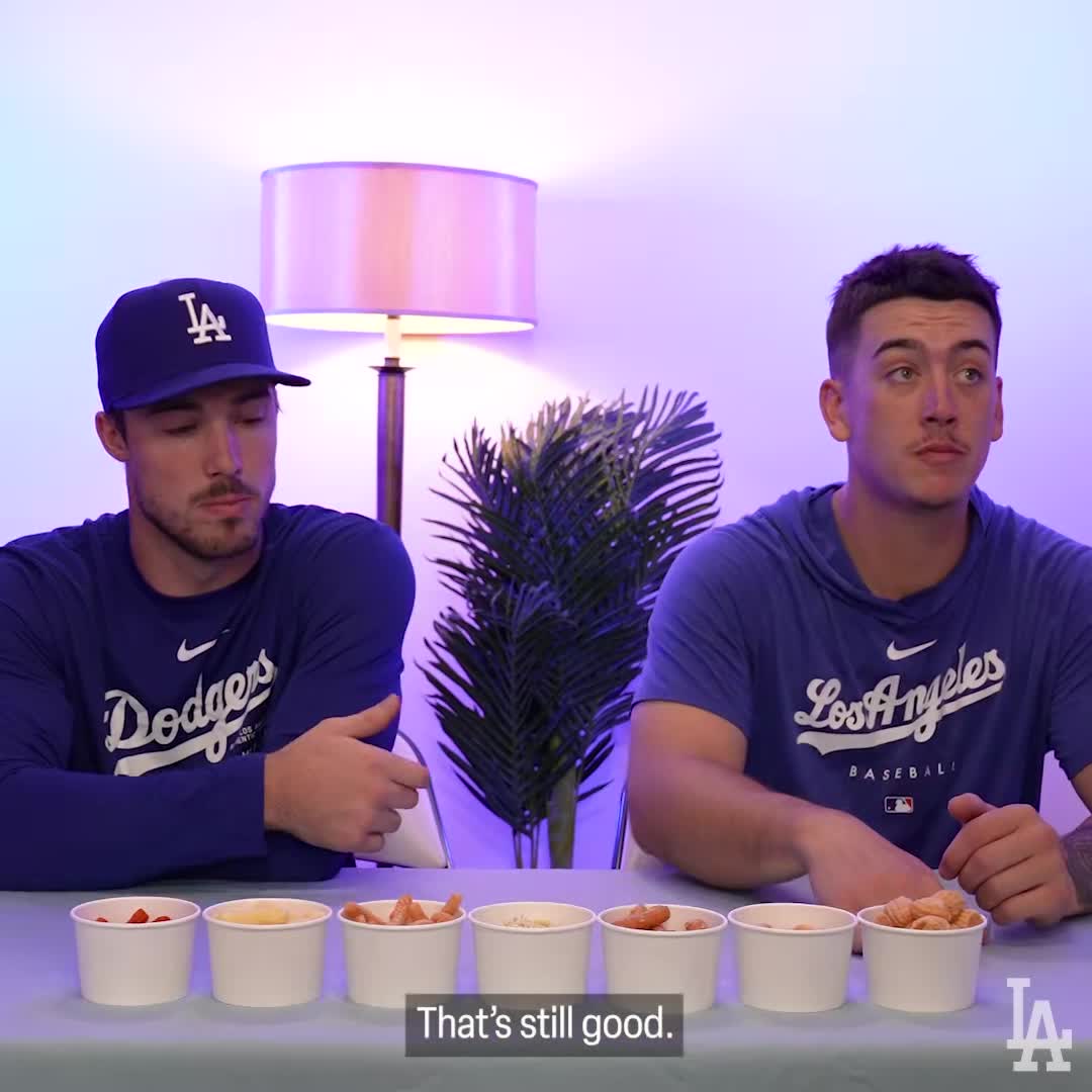 Watch Los Angeles Dodgers - Trying Korean snacks with the guys ahead of ...