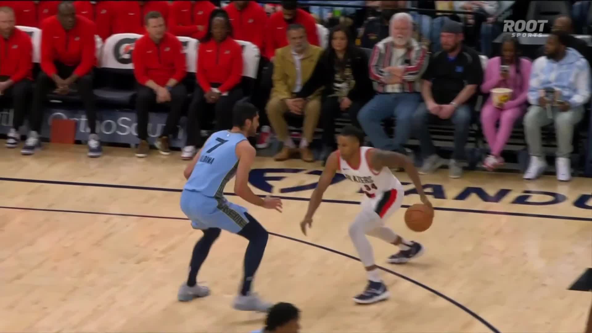 Camara grabs the rebound and throws it back in with one motion Streamable