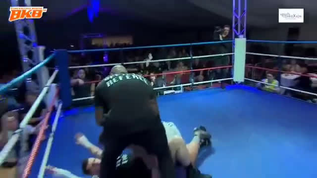 Former UFC fighter Joe Riggs gets a takedown during his bare knuckle ...