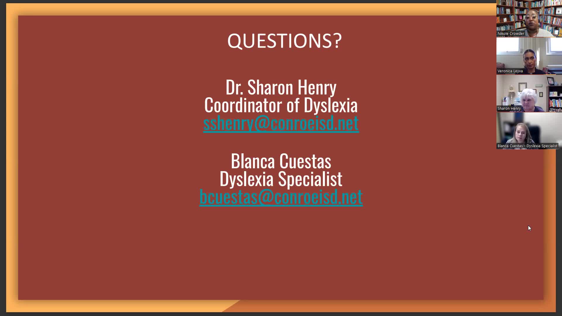 Dyslexia w/ Dr. Sharon Henry & Blanca Cuestas (English/Spanish)