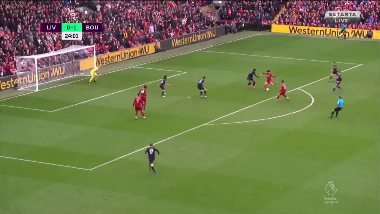 أهداف مباراة ليفربول وبورنموث يلاكورة