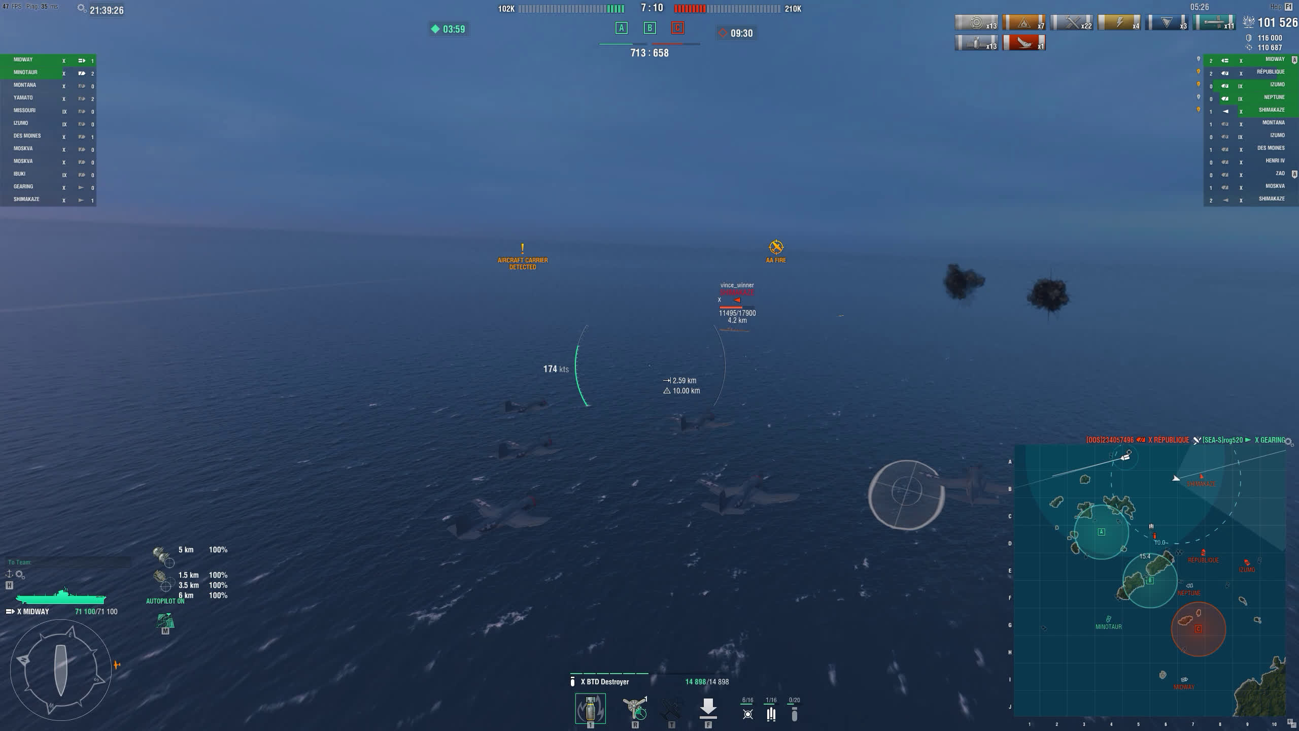 Last minute bomb drop example