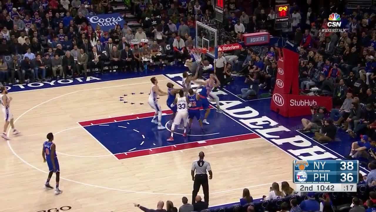 Justin Anderson shows he can jump and blocks Kuzminskas