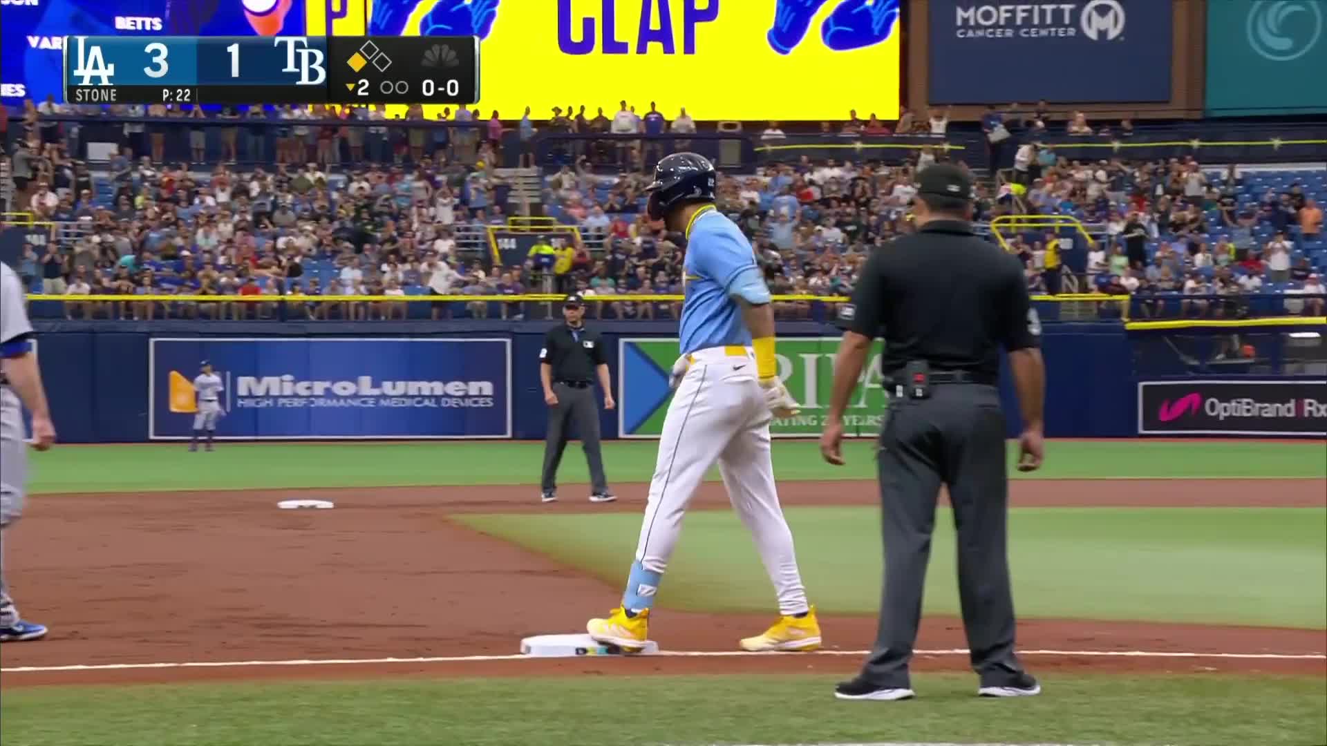 Highlight] Jose Siri bounces a ball over Chris Taylor for a triple. :  r/baseball