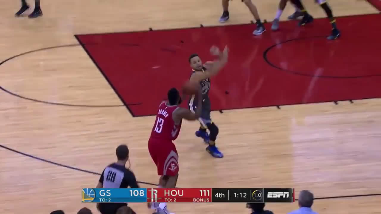 Harden hits clutch 3 over defenseless child