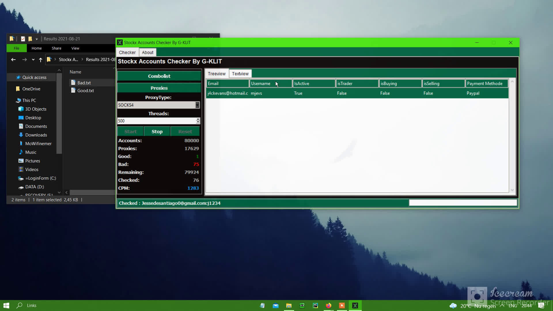 Stockx Accounts Checker By GKLIT