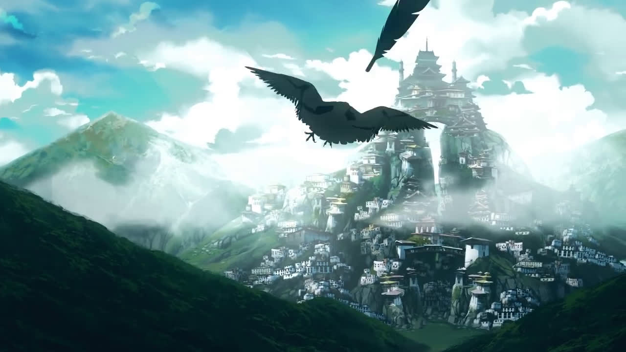 Raven Falling Rocks