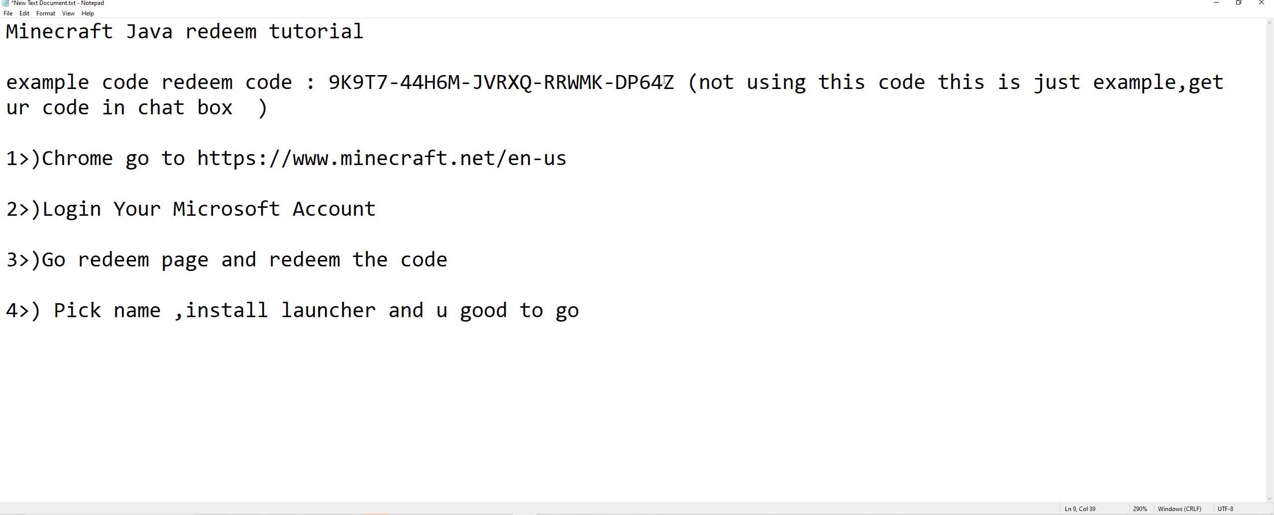 java redem code
