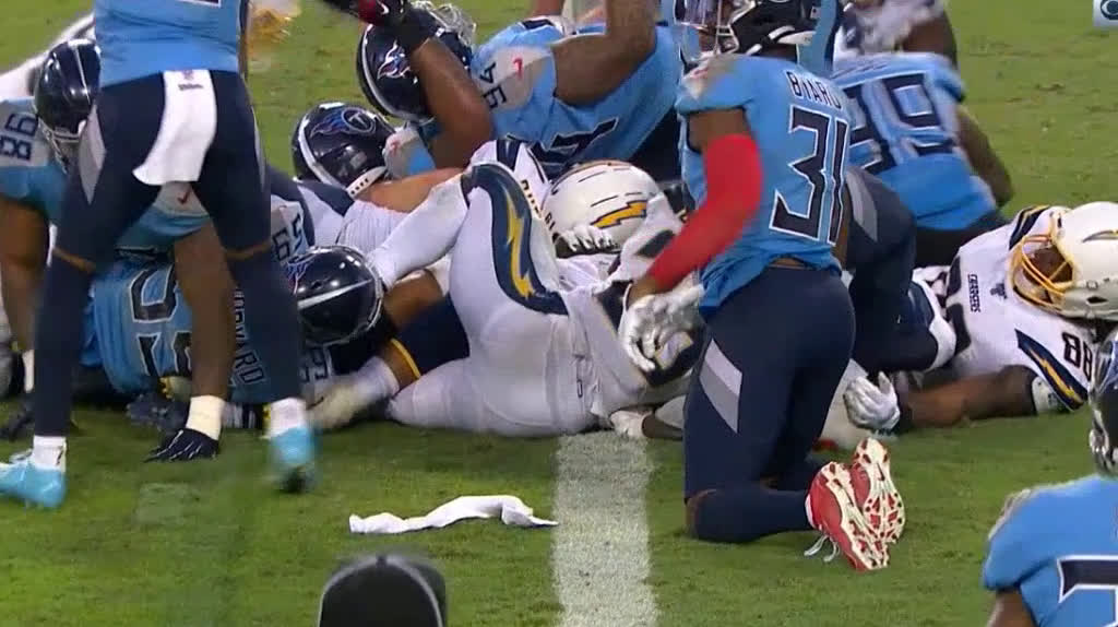 Week 7 2019 Melvin Gordon goalline fumble