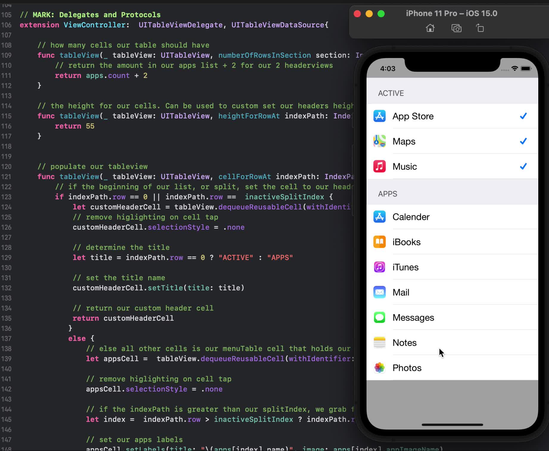 Data Selection View Ios selection_view_app_Preview
