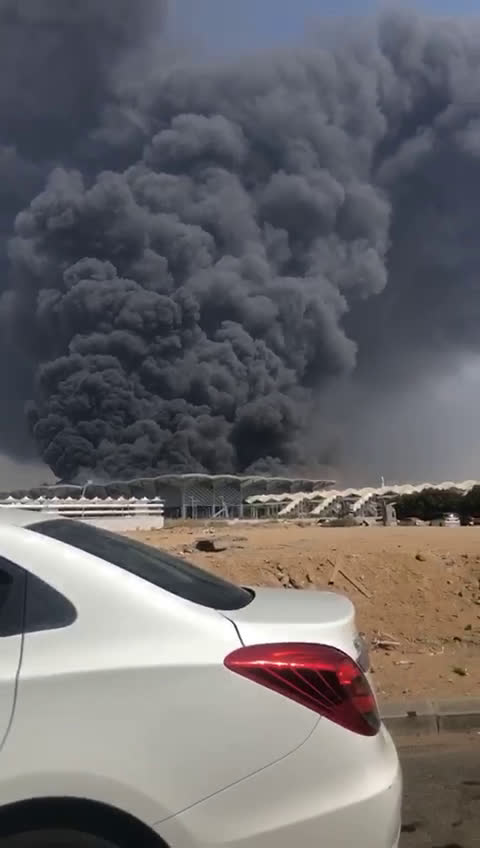 Jeddah railway station fire.