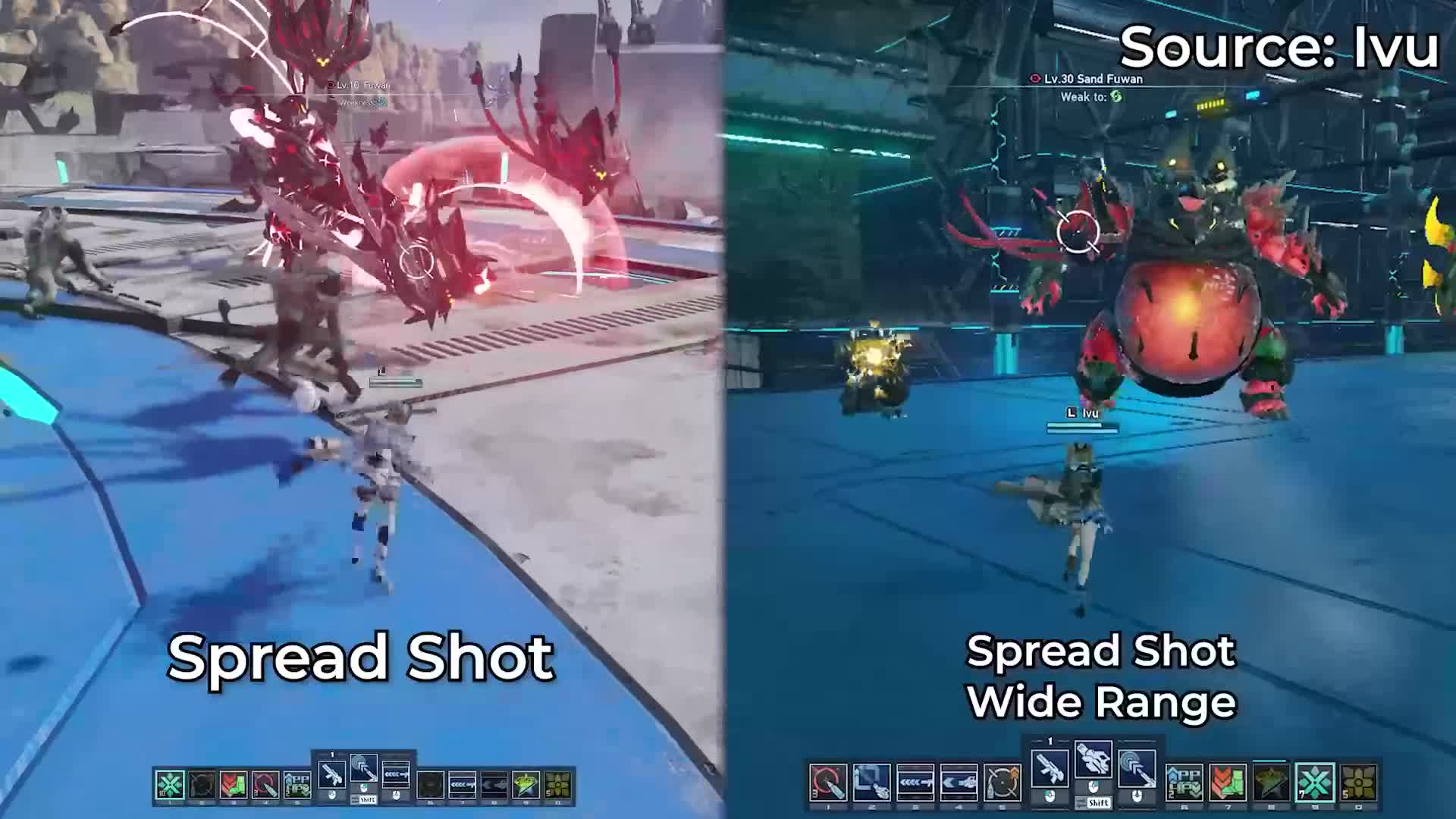 Spread Shot and Wide Spread Shot Comparison