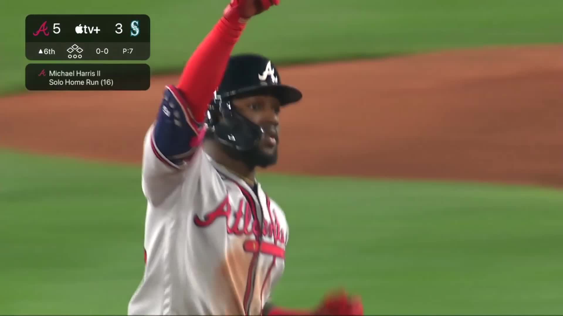 Highlight] Michael Harris II hits his 16th home run of the season to give  the Braves a 2-run lead in the sixth. : r/baseball