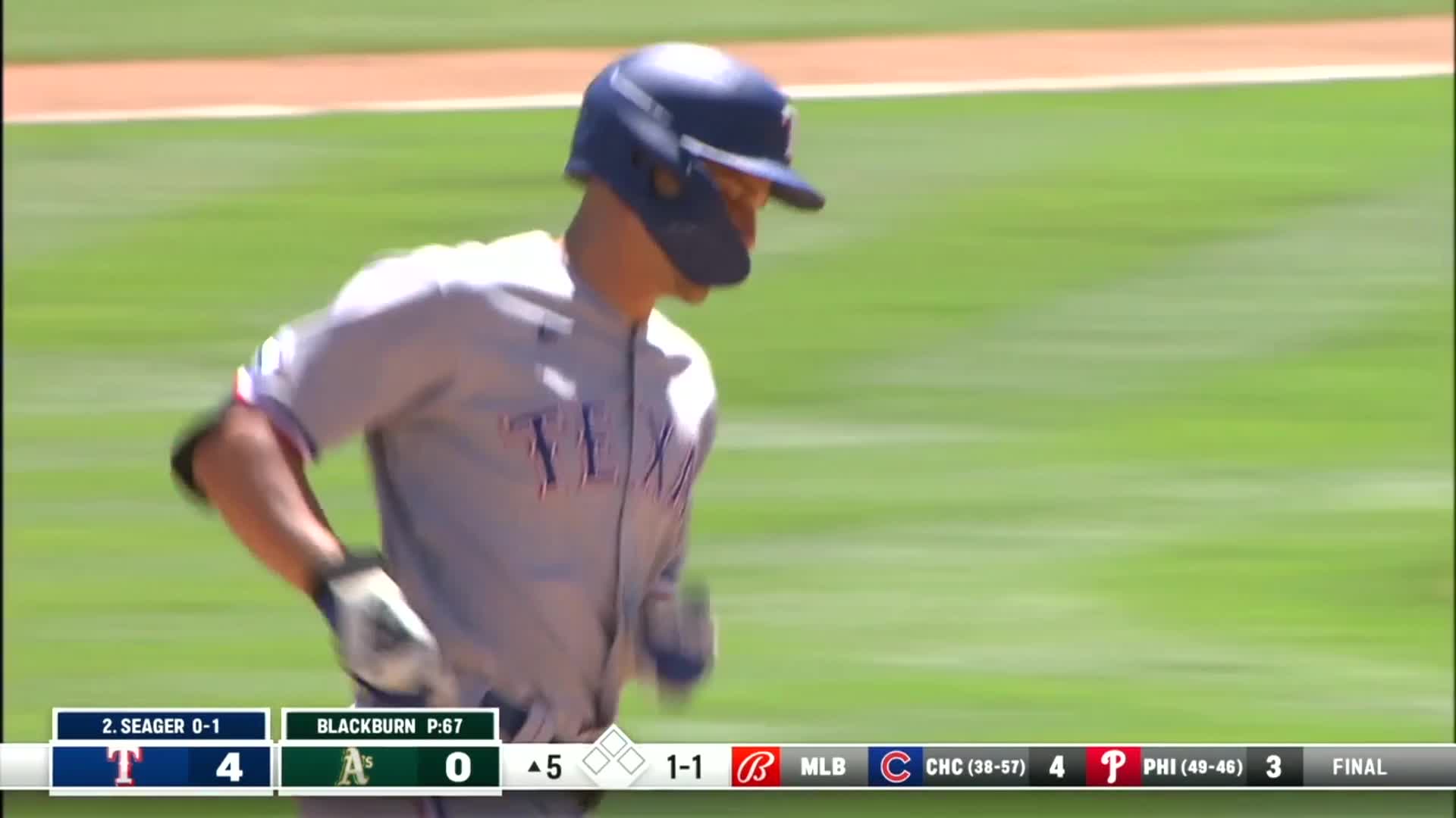 Cal Raleigh rounds the bases with his Big Dumper after hitting a solo shot  to make it 2-0 : r/baseball