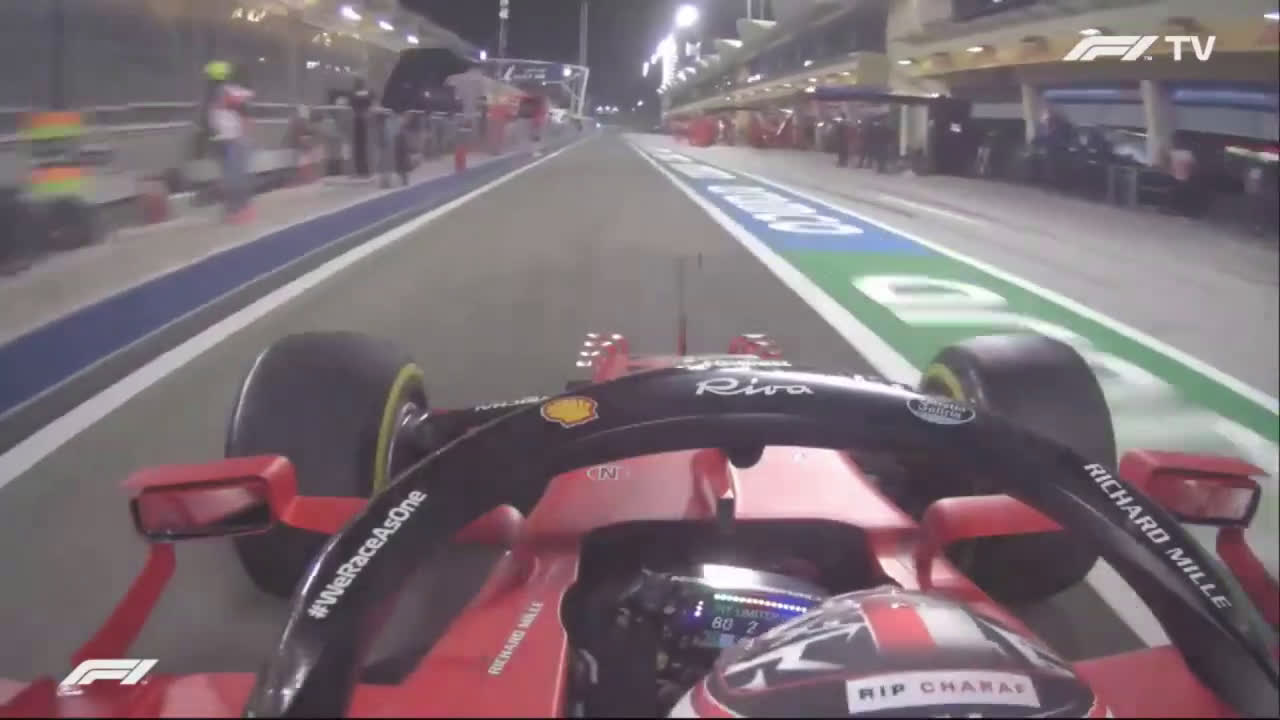 Leclerc Pit Stop 2 Bahrain 2021