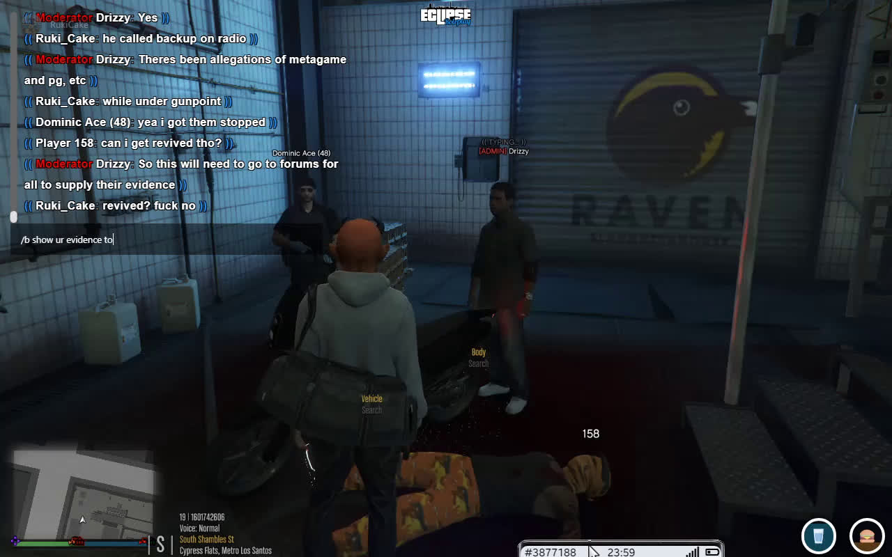metagaming cop caller. rp paused and calls cops lol