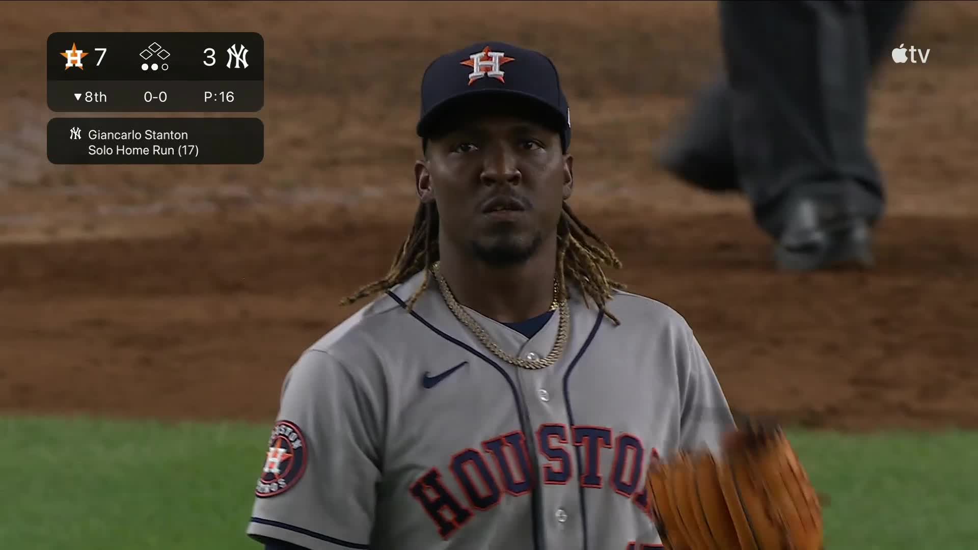 Giancarlo Stanton destroys a baseball to bring the Yankees within four ...