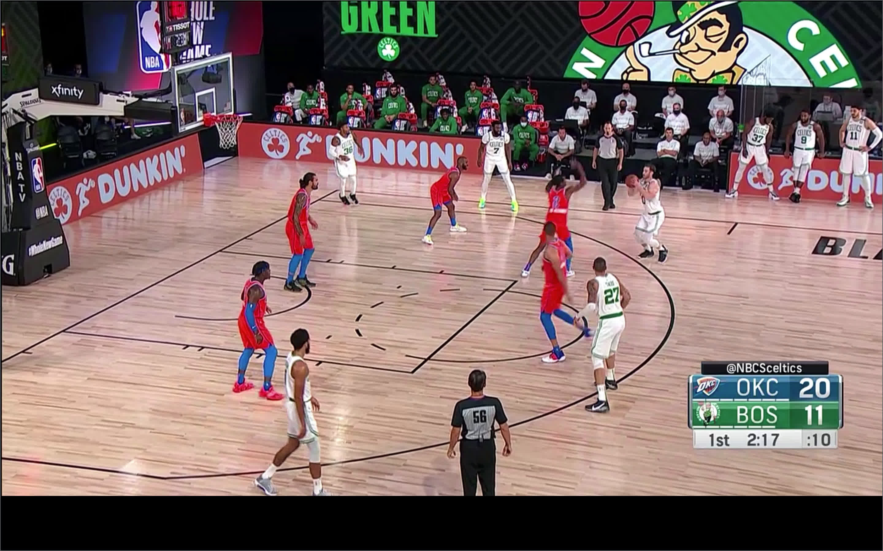 Daniel Theis Makes a Driving Layup Shot Followed by a Quick Steal from