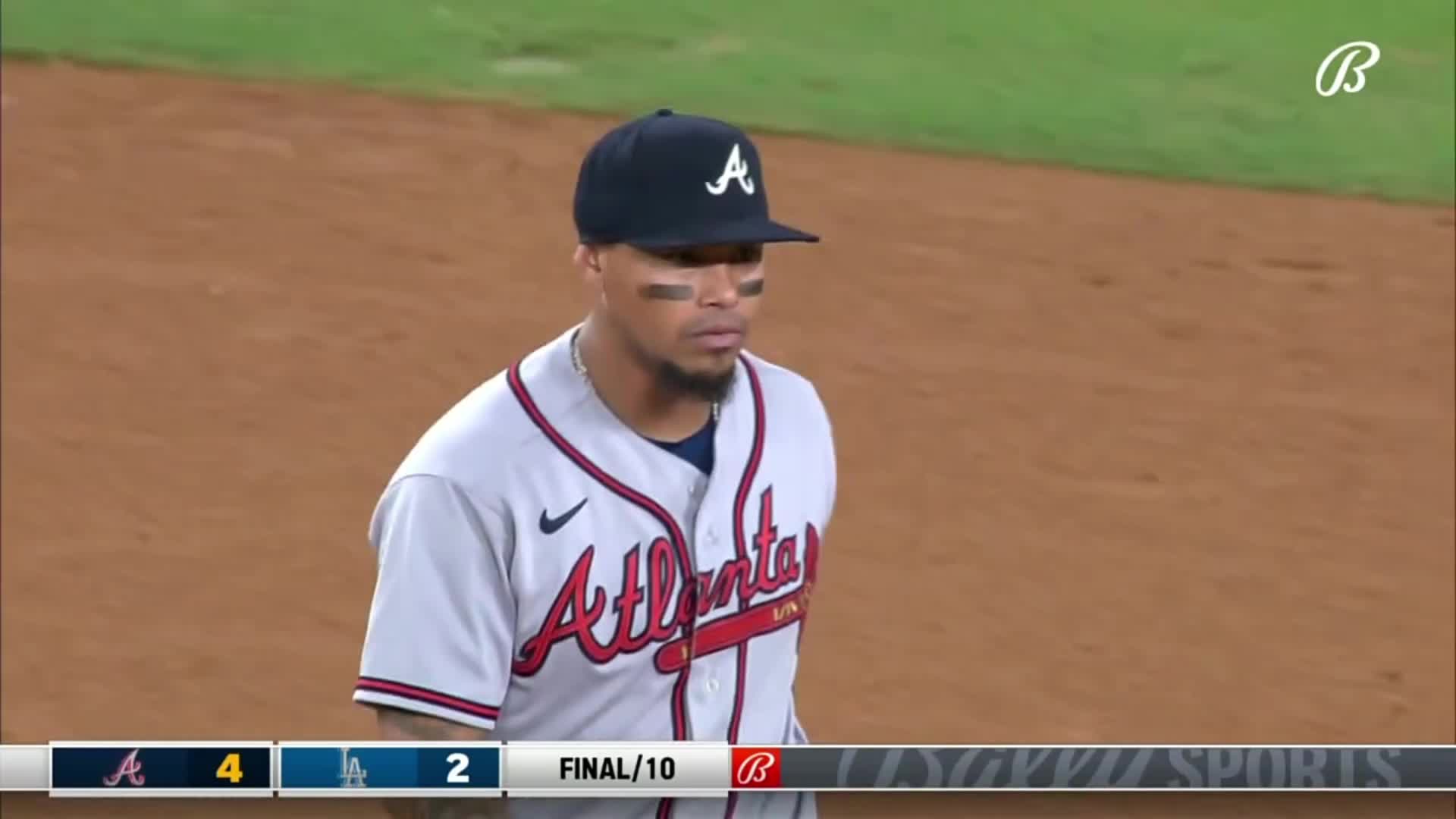 Highlight Raisel Iglesias records the save as the Braves take game three against the Dodgers, the series win, and the season series win