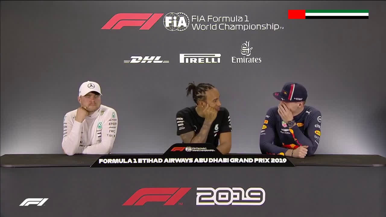 Funny moment between Lewis and Max during the press conference r/formula1