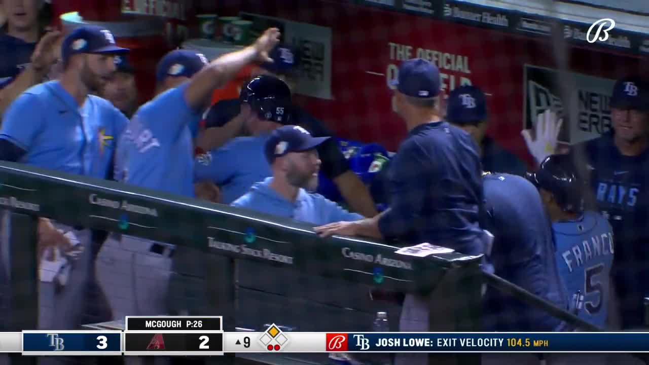 Josh Lowe With A Clutch 2-run 2B In The Top Of The 9th To Give The Rays ...