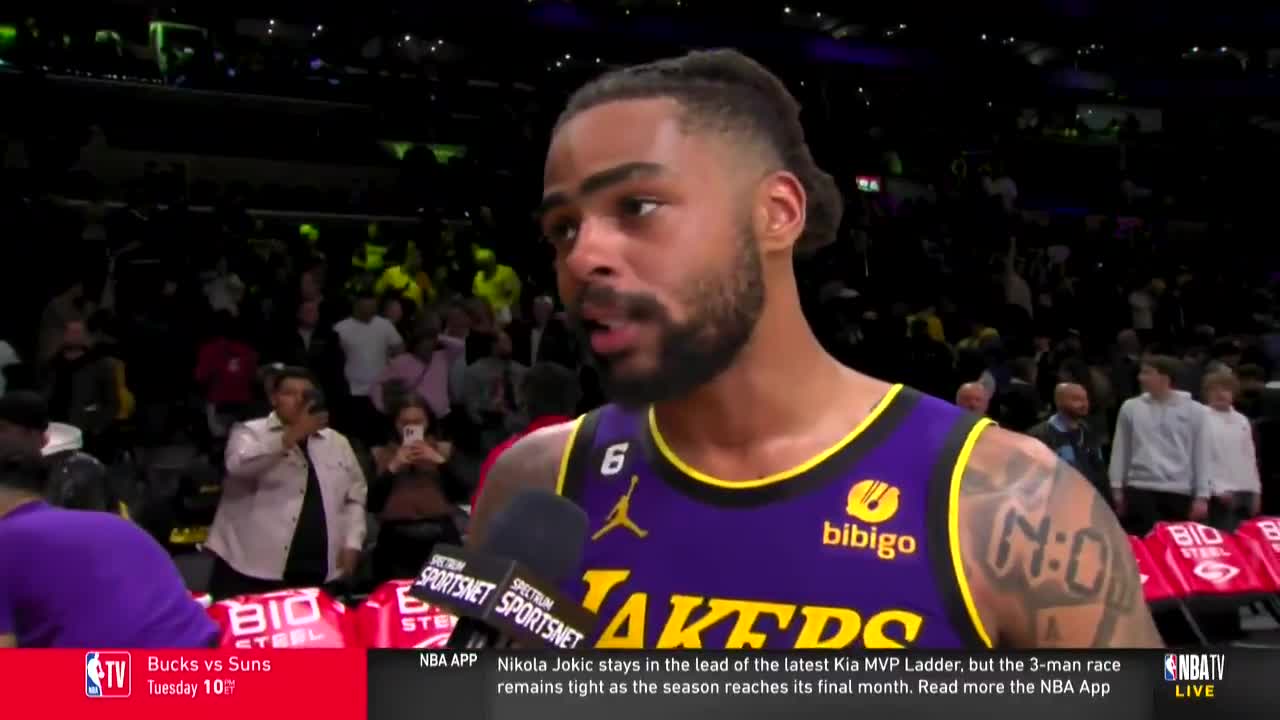 Highlight DAngelo Russell after the win