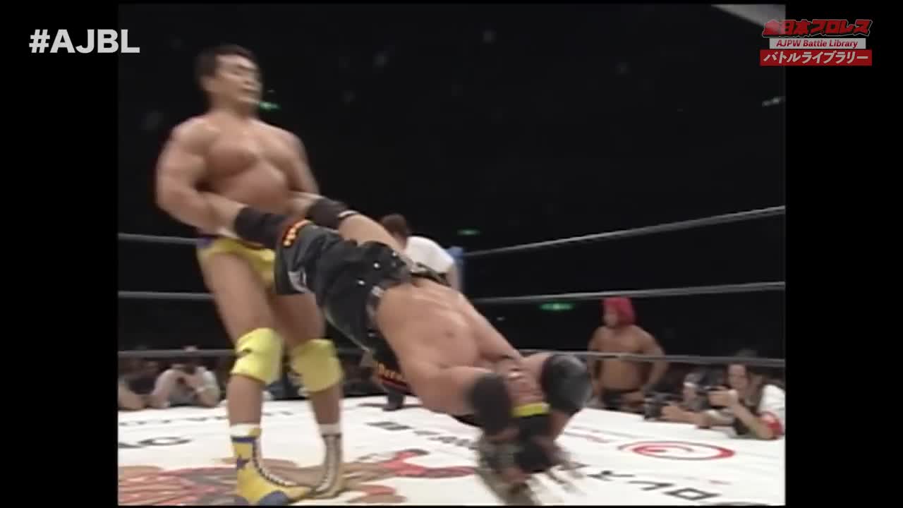Hiroshi Hase with a minute-long, forty-five revolution giant swing on  Brother YASSHI in his retirement match