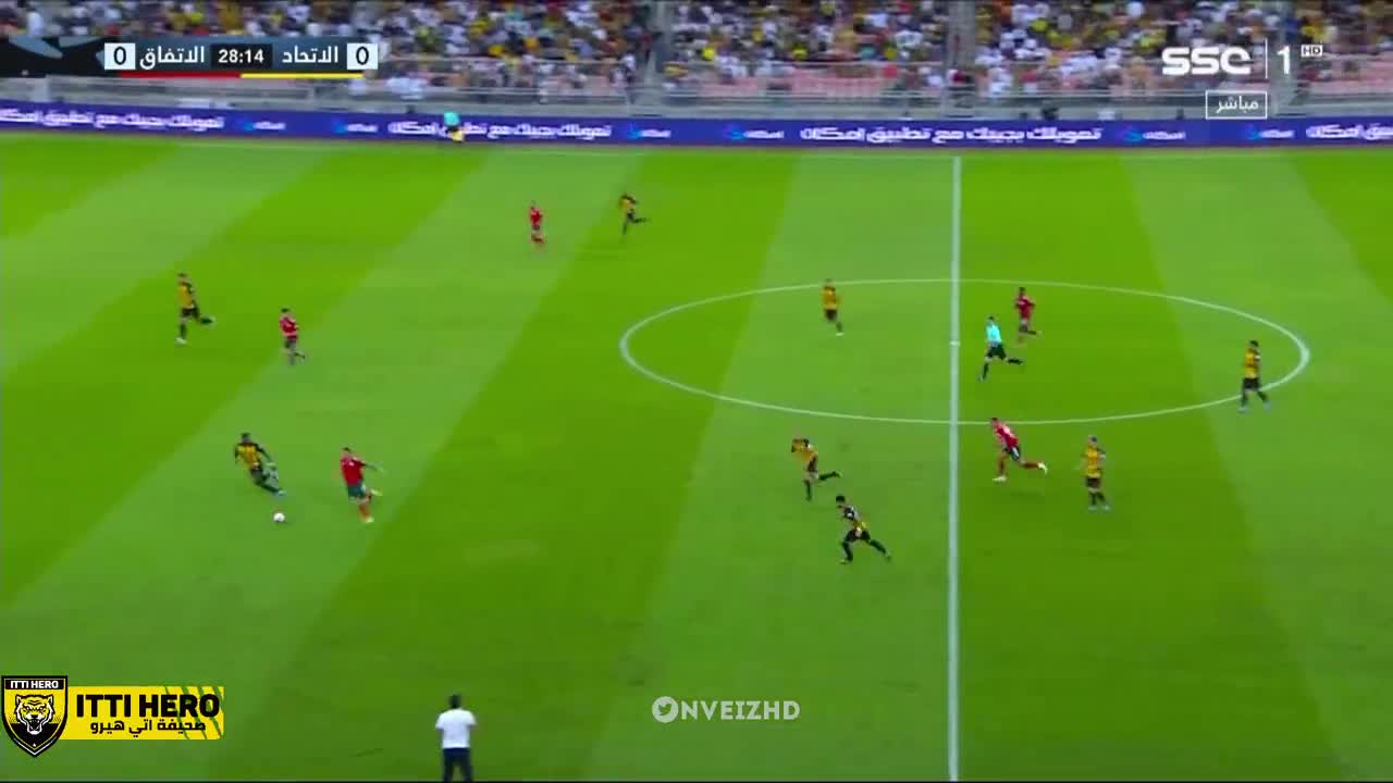 Al-Ittihad (Saudi Club) Tifo today vs Al-Taee FC, showcased at the beginning of second half