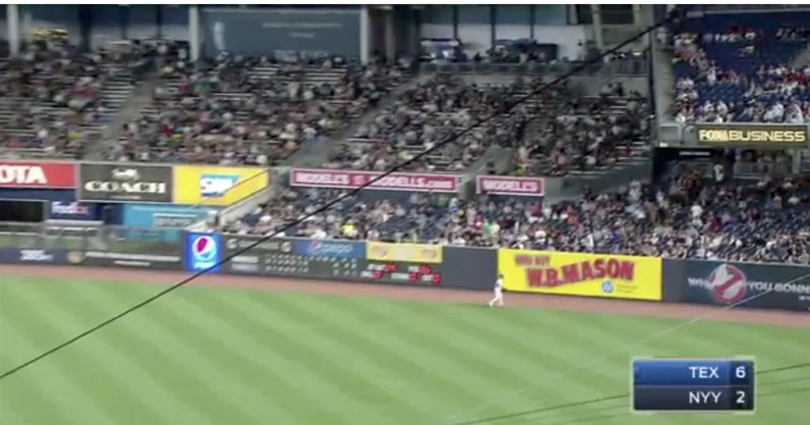 Right field at Yankee Stadium isn't friendliest place