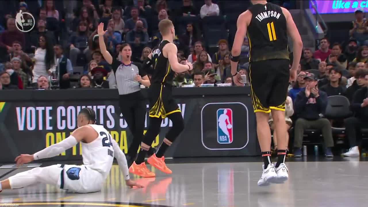 Highlight Klay Thompson taunts the heck out of Dillon Brooks after hitting the shot and gets called for a technical r/nba