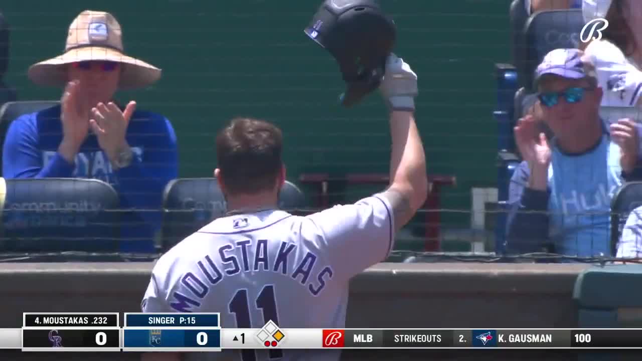 Mike Moustakas gets a standing ovation in his first game at Kauffman  Stadium (with fans) since 2018 : r/baseball