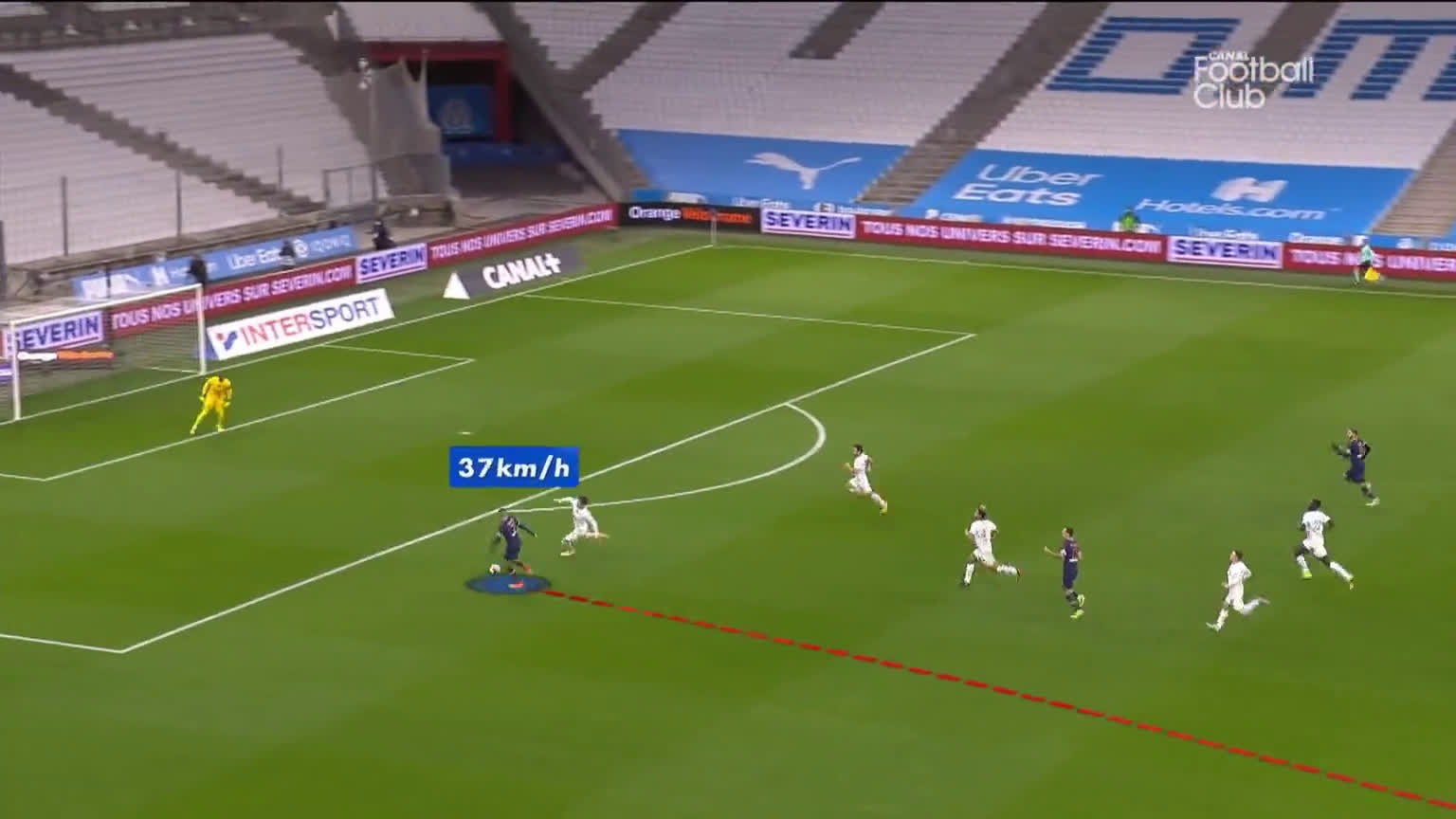 Video Kylian Mbappe With A Crazy 36 Km Hr Speed To Score A Goal Vs Marseille Witty Futty