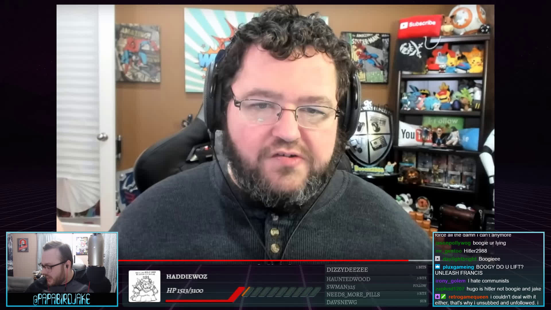 Boogie calling someone a neckbeard cuck