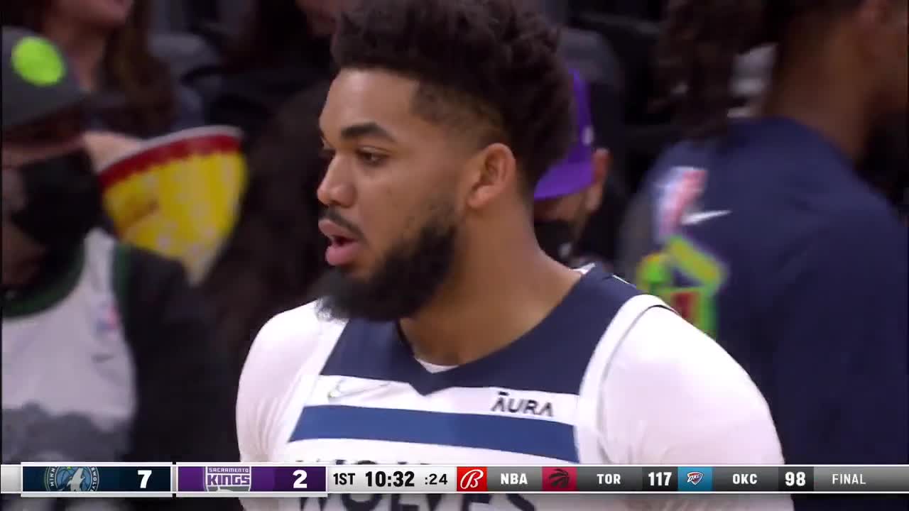 [Highlight] Karl-Anthony Towns gets new Kings Domantas Sabonis to bite ...