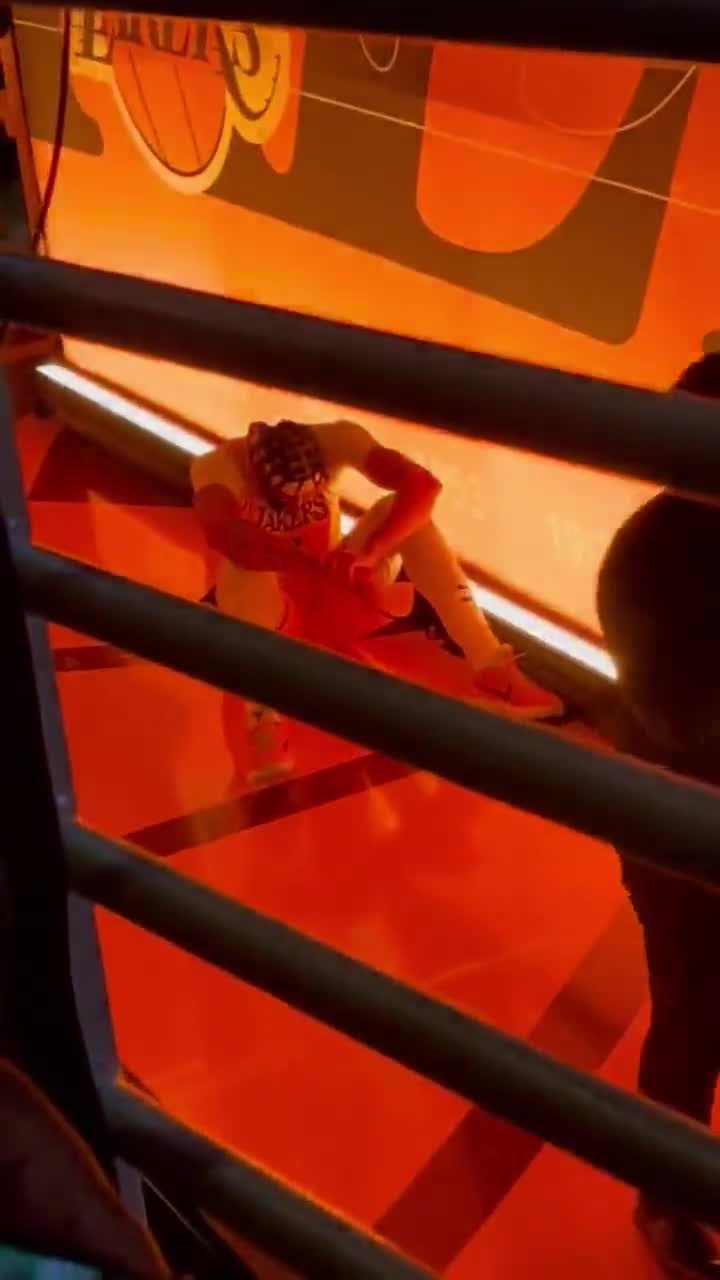 AD on the ground in after throwing up at the end of the 3rd