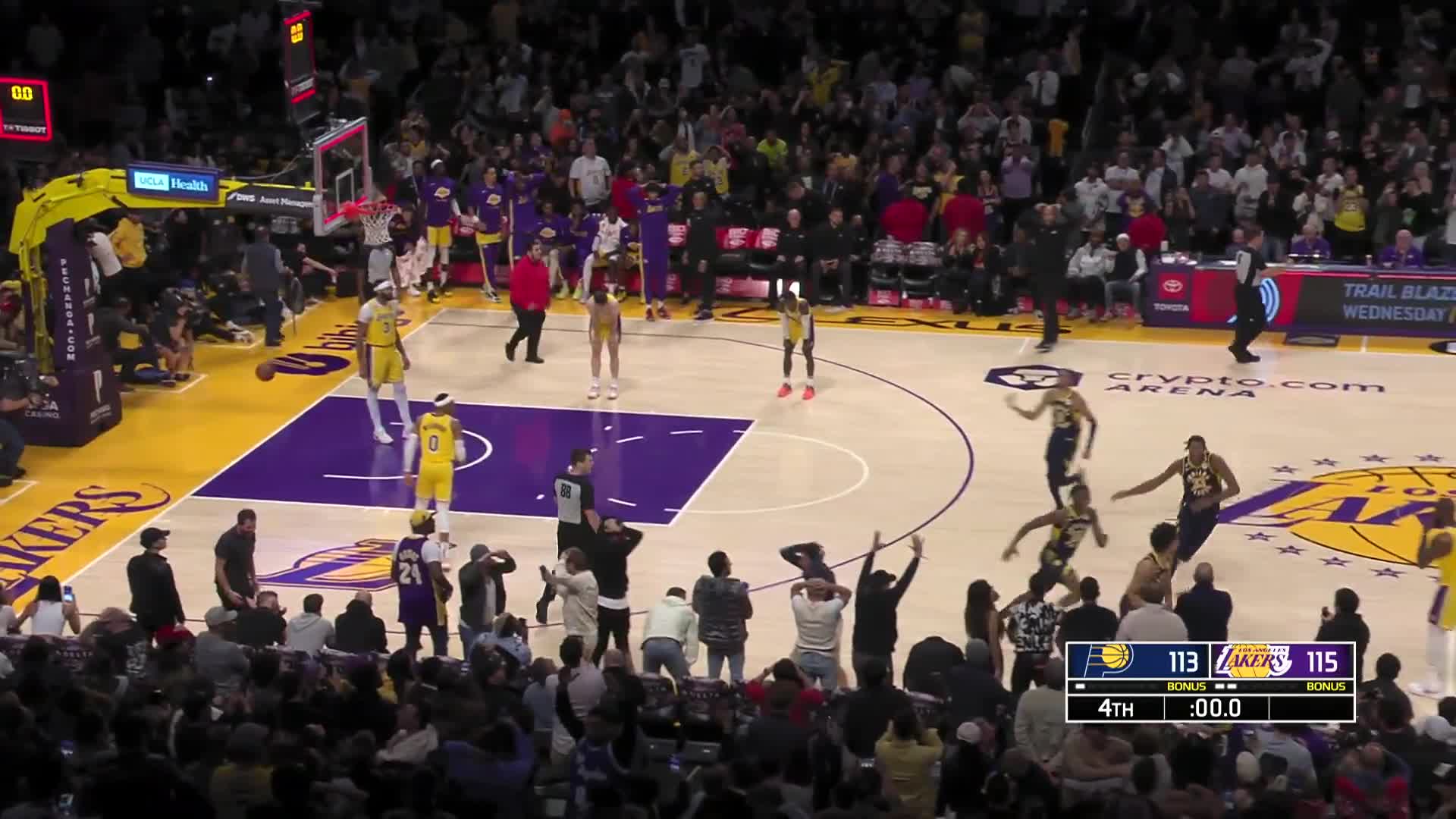 [BOX ] Pacers 116:115 Lakers 數據