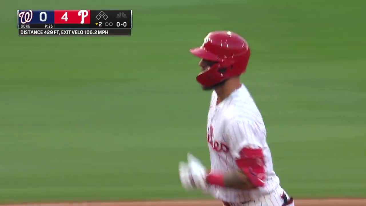 Weston Wilson hits home run in first MLB at-bat for Phillies on