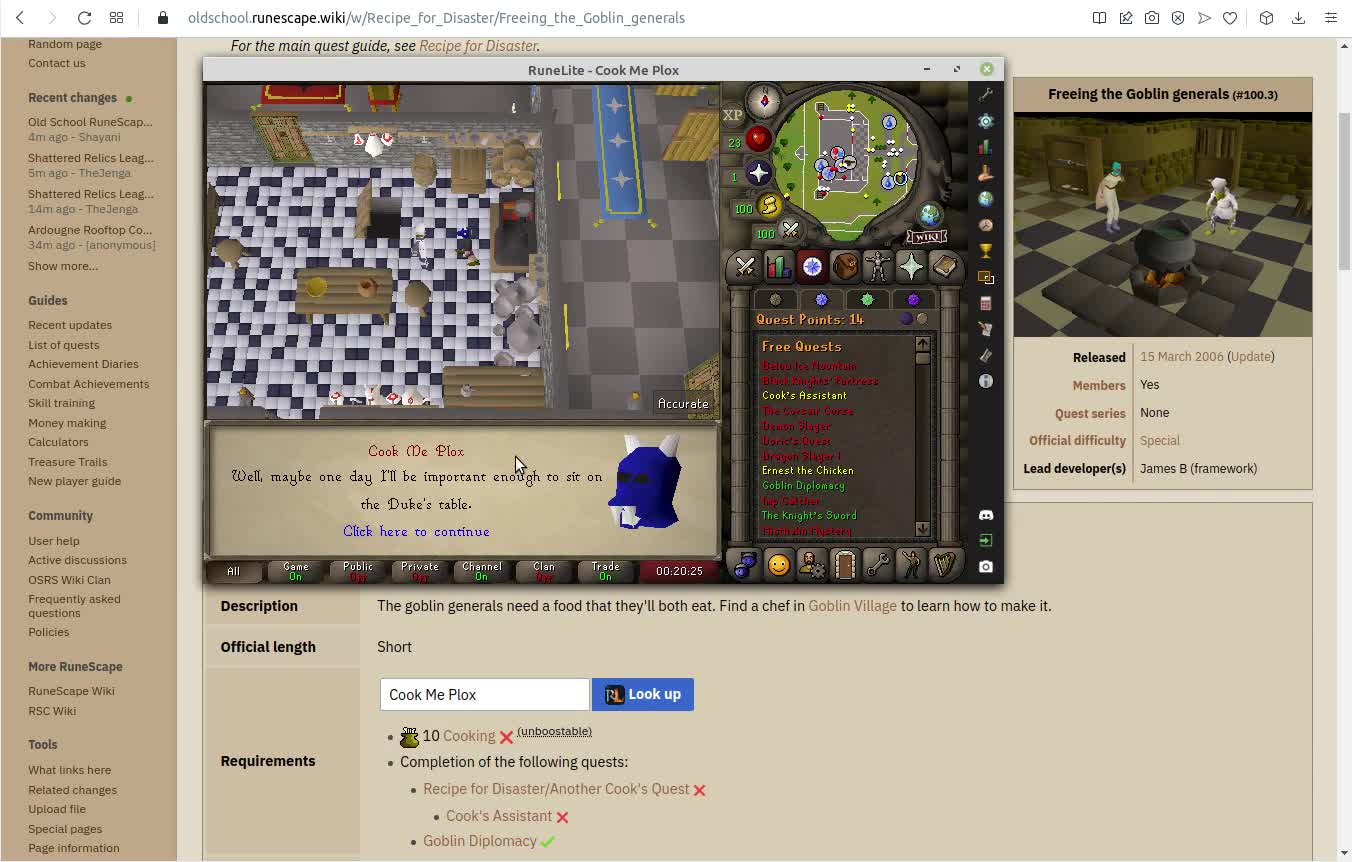 Introducing WikiSync! RuneLite users can now sync quest completion, skills  and more to OSRS Wiki : r/2007scape