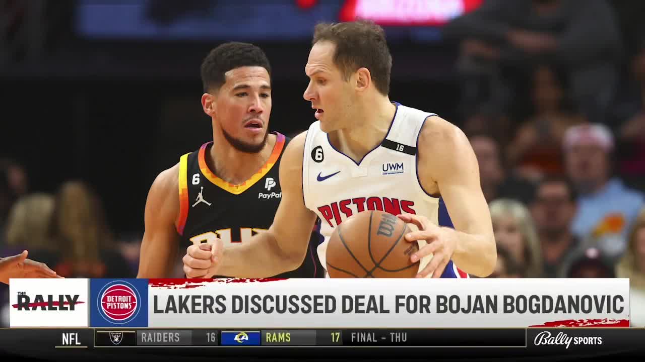 Charania] 'The Lakers have discussed sending a protected 1st round pick, as  well as salary like a Patrick Beverley, to the Pistons for Bojan  Bogdanovic The holdup in that deal is that