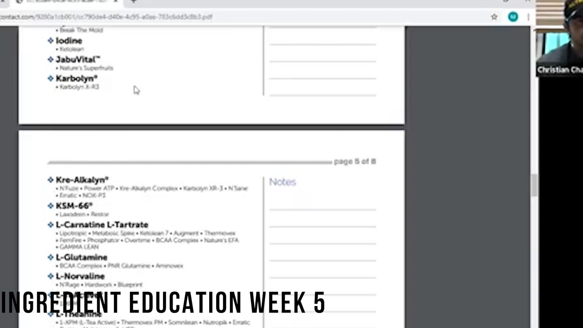 Watch Ingredient Education - Week 5 | Streamable