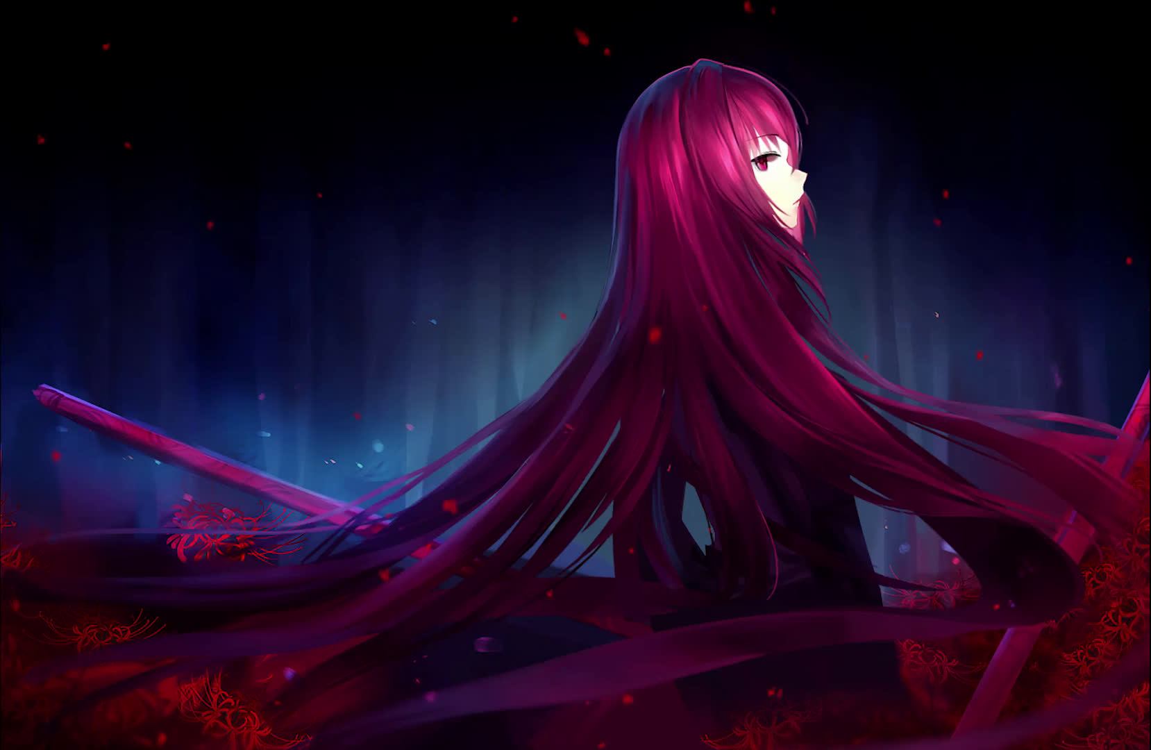 Anime Girl With Red Hair Desktophut Free Hd 4k Live Wallpapers For Windows Macos