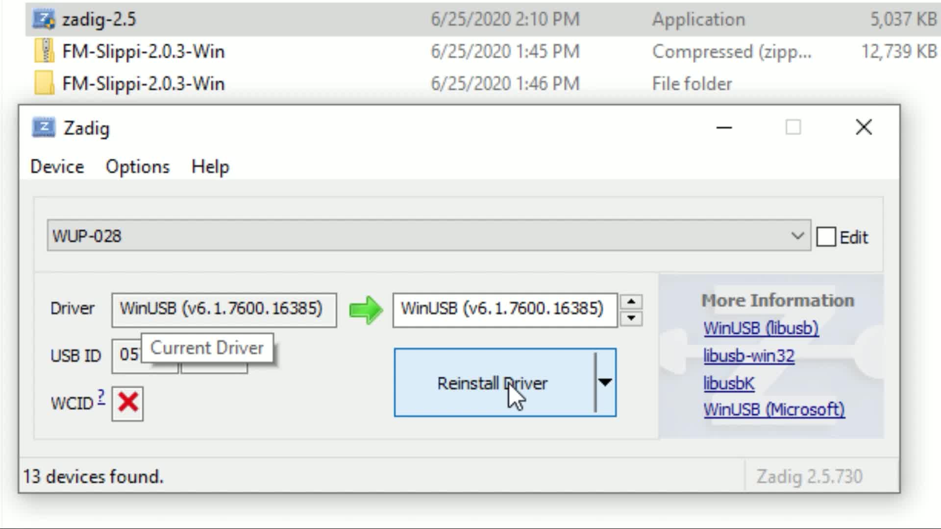 Zadig Driver Install GCA Tutorial