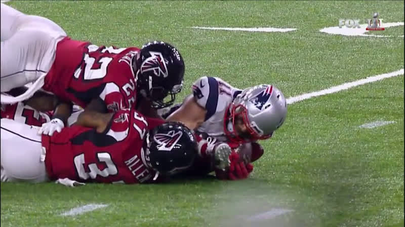 New England Patriots Julian Edelman Catch V. Falcons Flag -   Norway